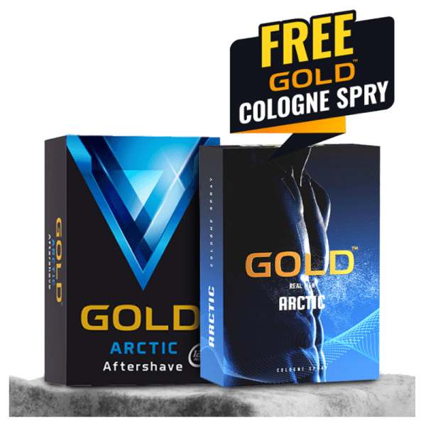 Buy Gold Arctic Aftershave 90ML + Gold Arctic Cologne 50ML FREE