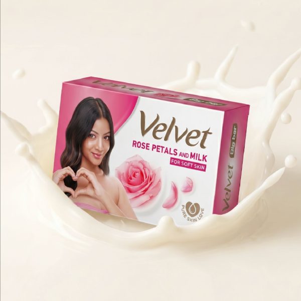 Velvet Soap Rose Petals & Milk 95G