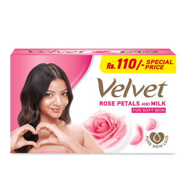 Velvet Soap Rose Petals & Milk 70G