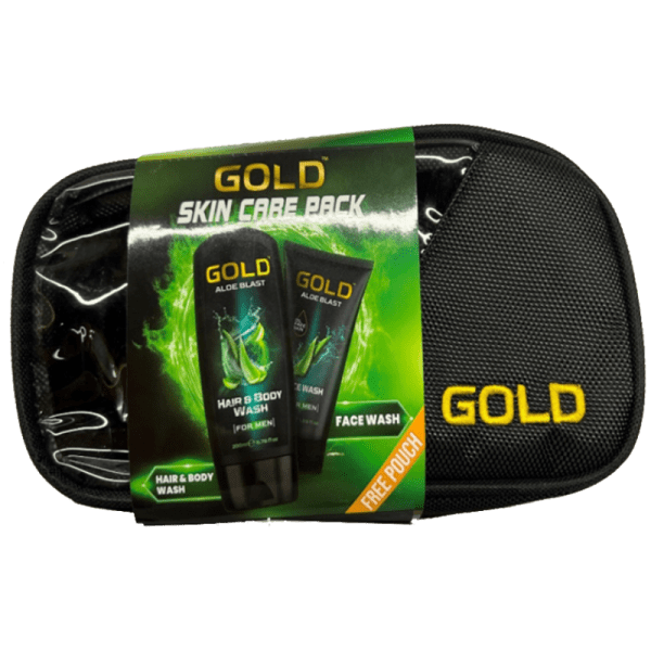 Gold 3IN1 Wash & Face wash Aloe + Pouch