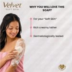 Velvet Soap Rose Petals & Milk 70G - Image 3